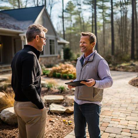 Landscaper and Client